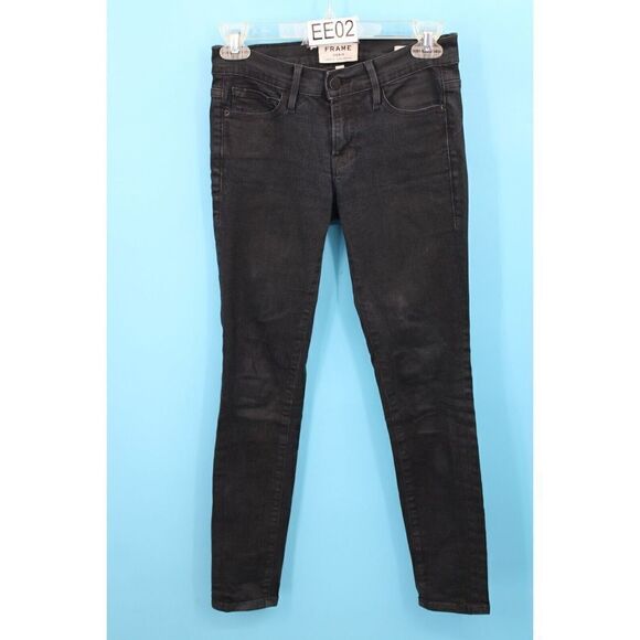 Frame Le Skinny De Jeanne Stretchy Jeans In ONYX Size 25 $185 - Picture 1 of 6